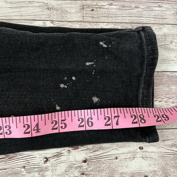 Paige Edgemont Midrise Skinny Jeans in Nightlife Destructed No Whiskers Wash - Picture 12 of 13